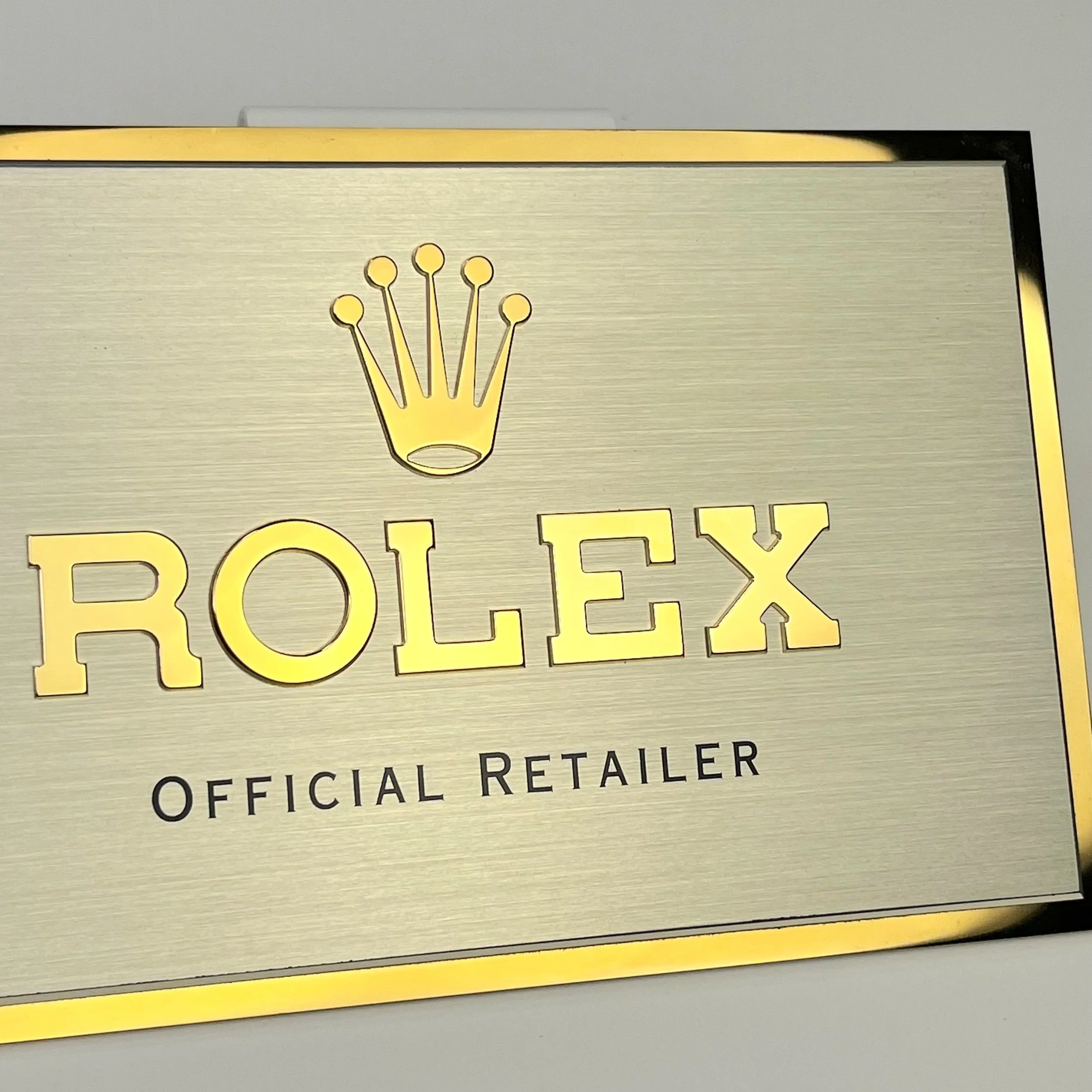 Elegant Rolex novelty keychain featuring a 3D silver crown logo